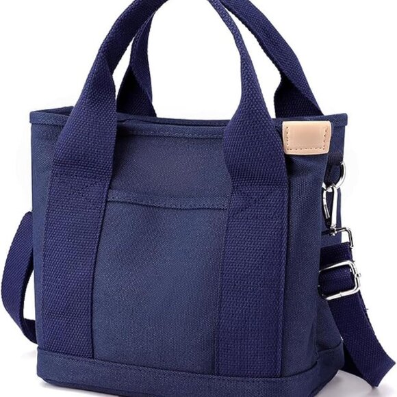 Canvas Tote Bag for Women Small Crossbody Purse with Pockets Large Shoulder - Picture 1 of 6